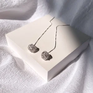 Hollow Ball Threader Earrings