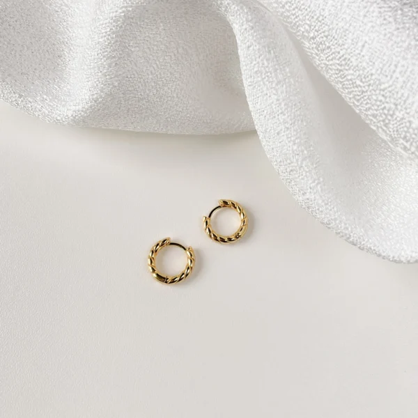 Twisted Huggie Earrings