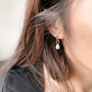 Pearl Hoop Earrings
