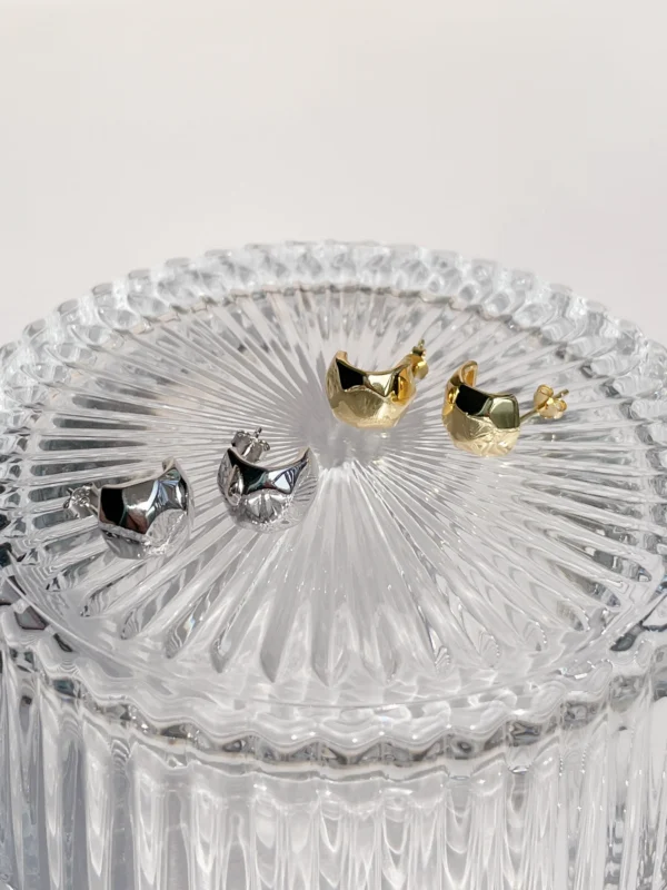 Faceted Stud Earrings
