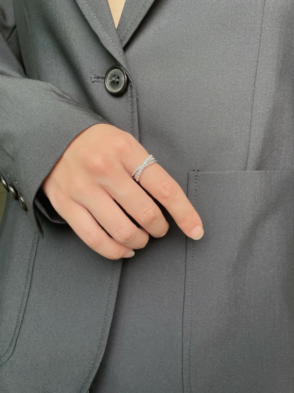 Warp Cubic Zirconia Ring