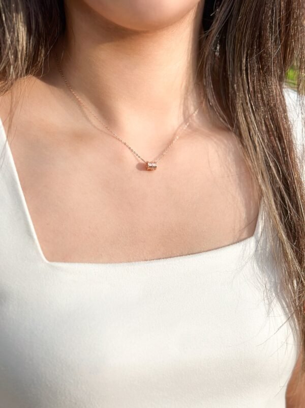 Barrel Roll Ring Pendant Necklace