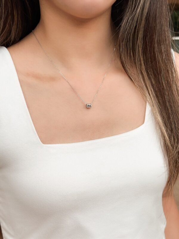 Barrel Roll Ring Pendant Necklace - Image 2