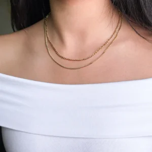 Fleur Figaro Layered Chain Necklace