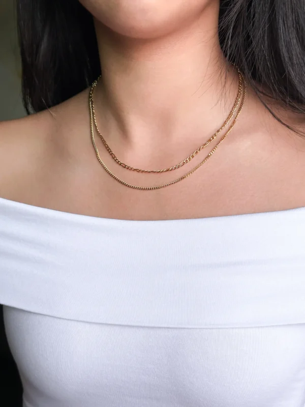 Fleur Figaro Layered Chain Necklace