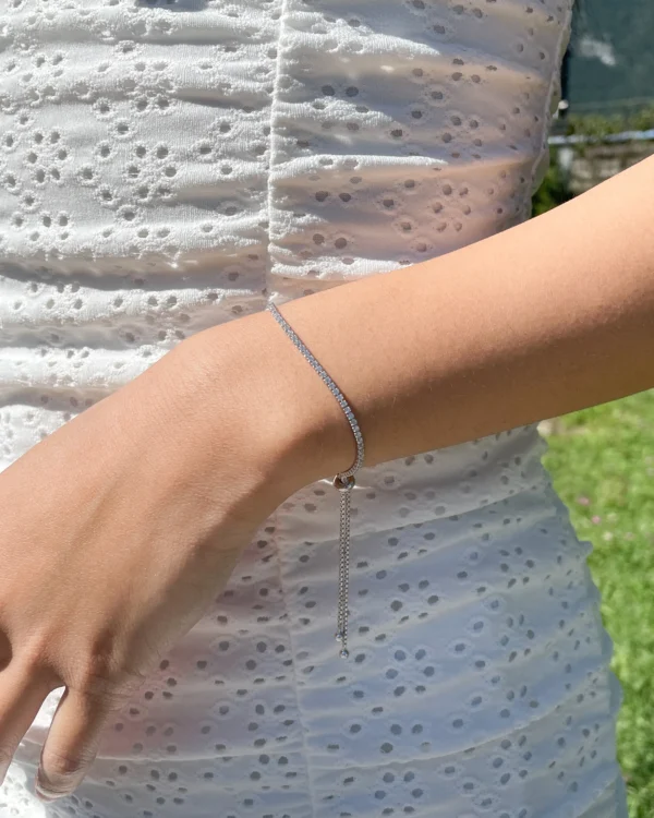 Cubic Zirconia Adjustable Tennis Bracelet