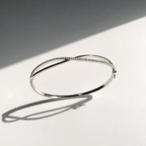 Cubic Zirconia Interwined Bangle